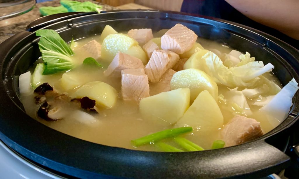 salmon miso stew
