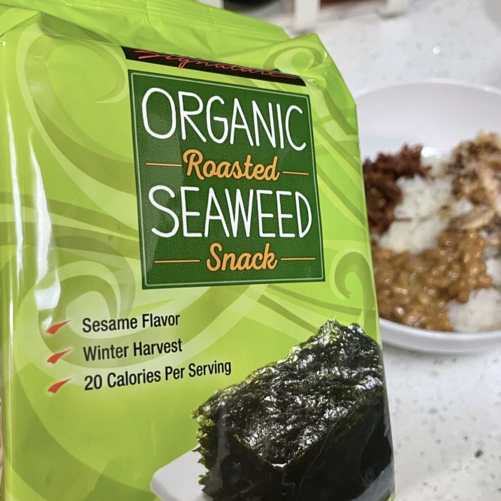 Kirkland Organic Roasted Seaweed Snack packet
