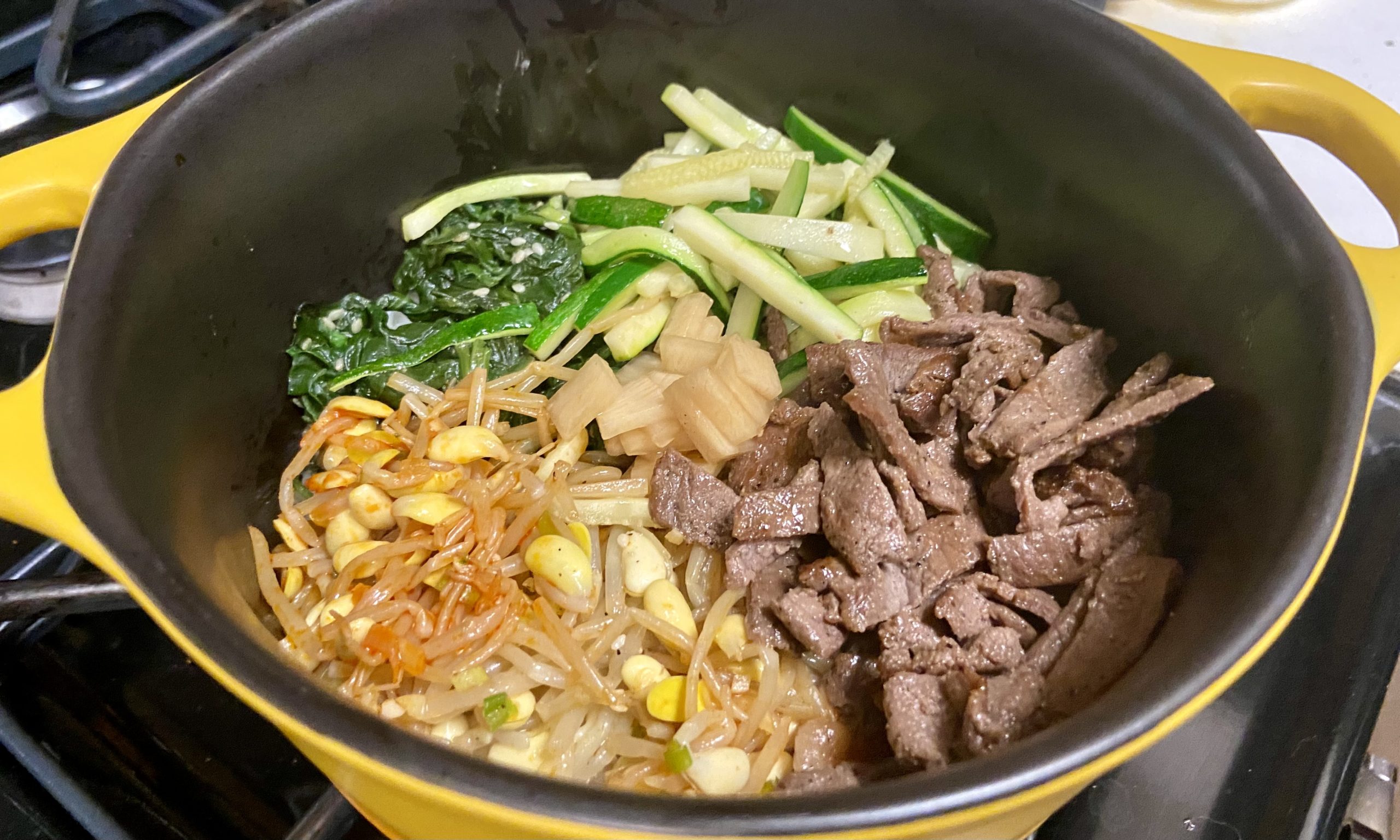 Grilled Mixed Rice with Vegetables (Dulsot Bibimbap)
